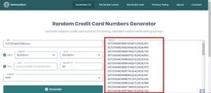 Credit Card Number Generator